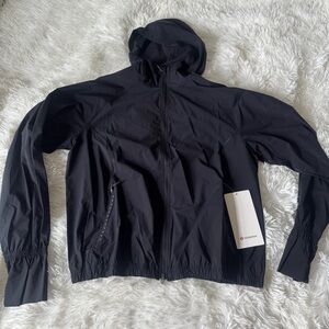 lululemon athletica Translucent Hooded Running Jacket Black